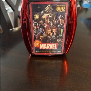 Marvel Quiz Game in Vibrant Red Case